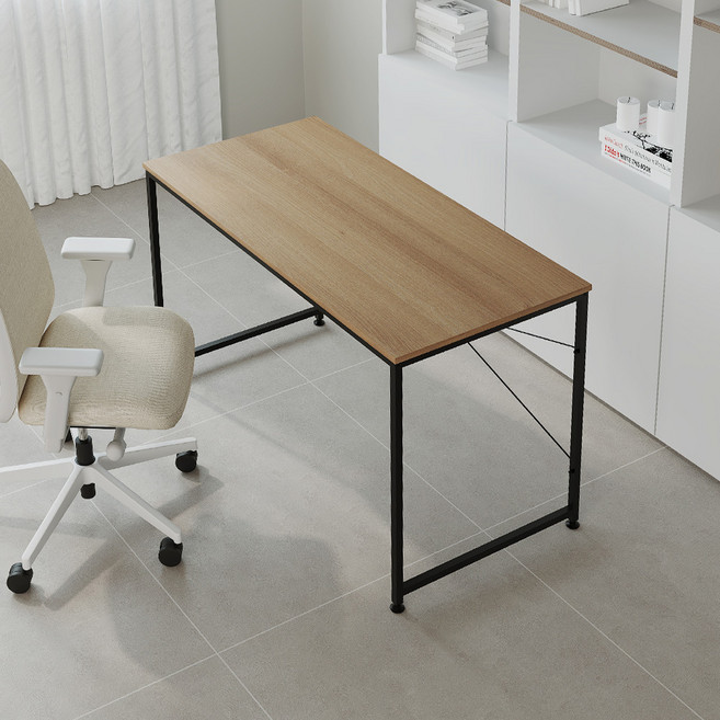 소프시스 위더스 멀티 책상 1260, 티크판넬 + 블랙프레임