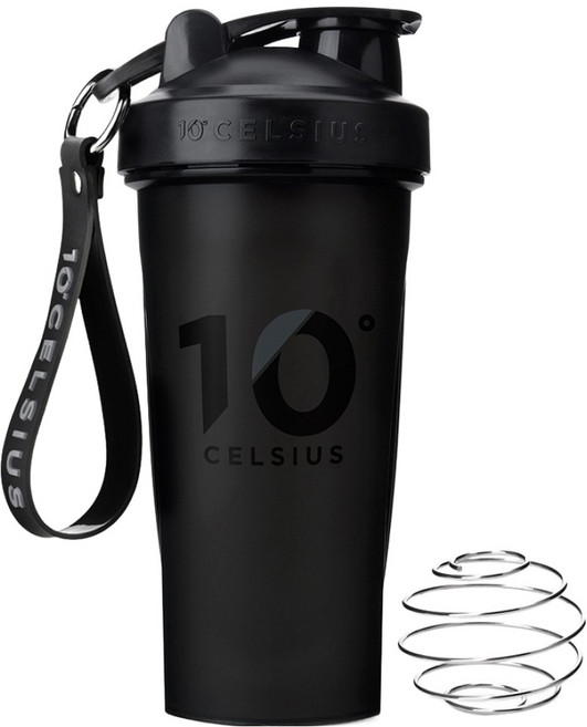 10도씨 블렌딩 쉐이커 보틀 스트랩 + 블렌더 볼, 블랙, 600ml, 1개