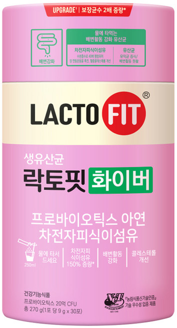 락토핏 화이버 유산균 30p, 1개, 270g