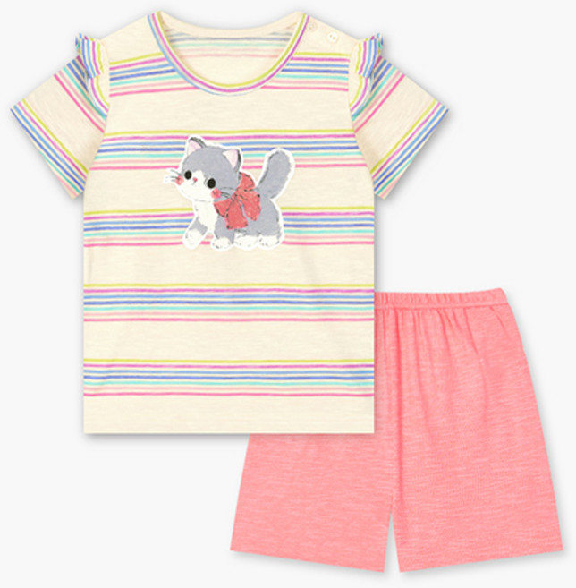 unifriend 兒童用 Sweet Kitty 五分家居服套裝
