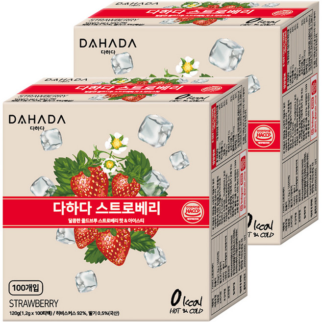 다하다 스트로베리, 1.2g, 100개입, 2개