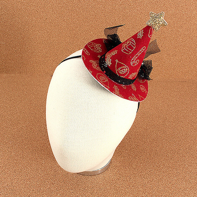 아랑로랑 여아용 크리스마스파티꼬깔 헤어밴드