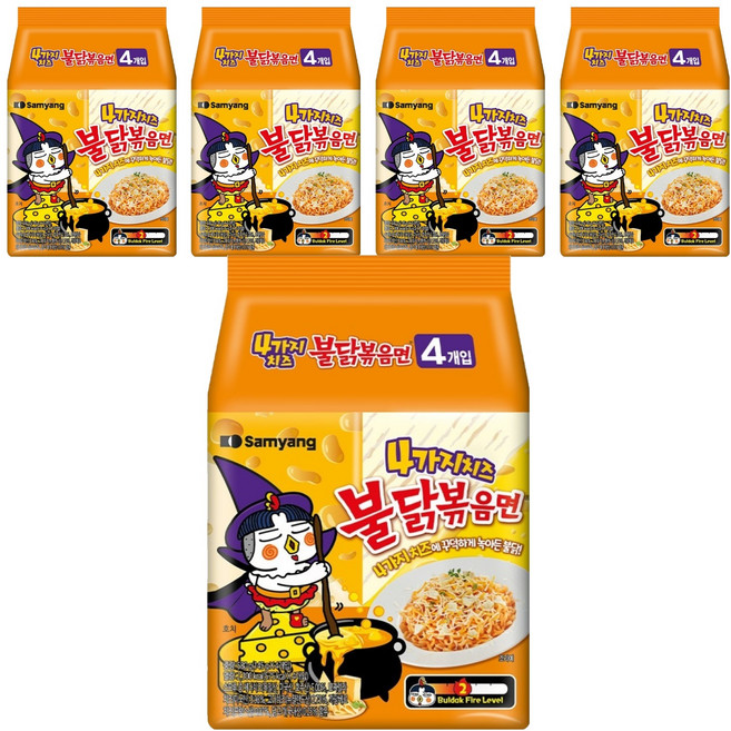 불닭볶음면 4가지 치즈 145g, 20개