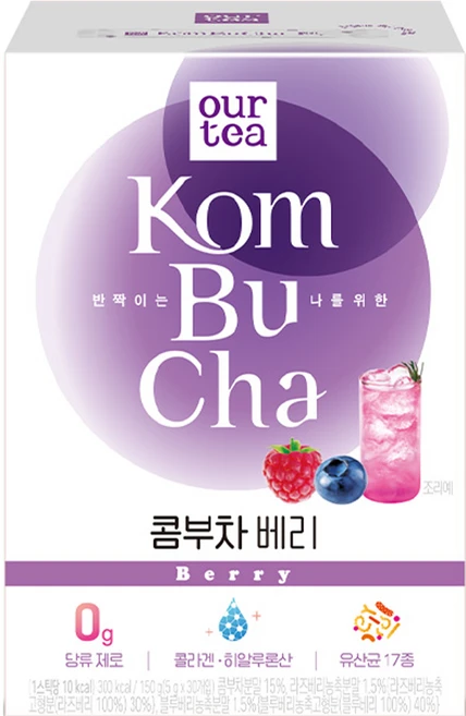 아워티 콤부차 베리, 5g, 30개입, 1개 - 쿠팡