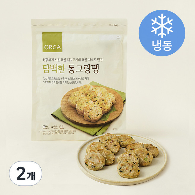 올가홀푸드 담백한 동그랑땡 (냉동), 500g, 2개