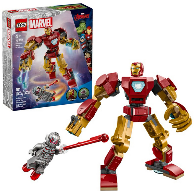 LEGO 樂高 76307 鋼鐵人機甲大戰奧創 塑膠ABS 玩具 6歲以上, 1個