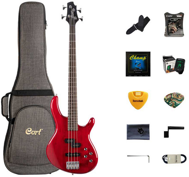 Cort 考特 ACTION PJ OPB 電貝斯吉他, Action Plus TR, 紅色, 1個