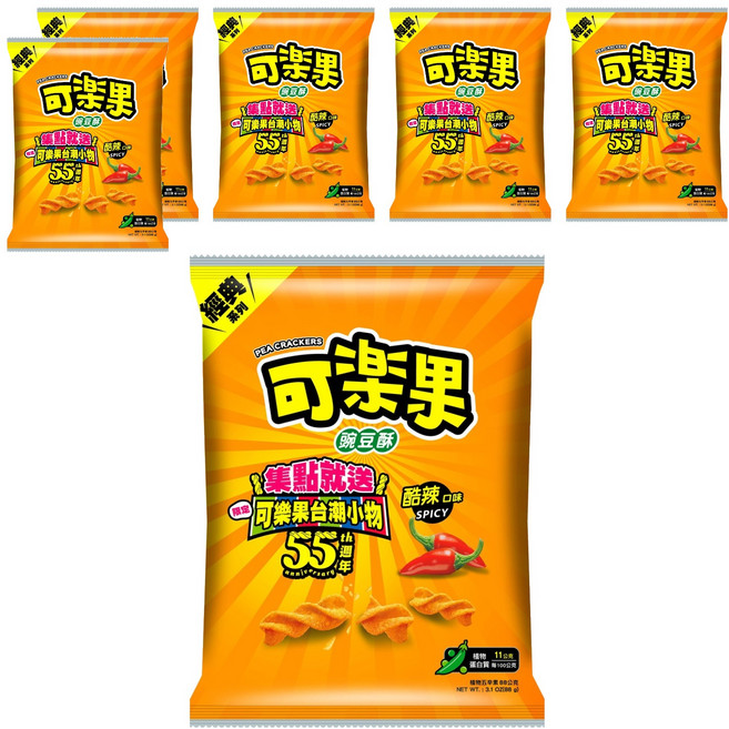 可樂果 酷辣口味, 88g, 6包