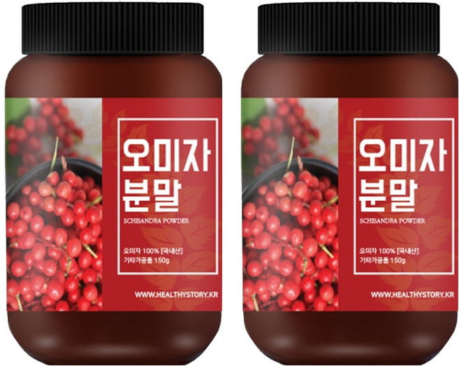 건강스토리 국내산 오미자 분말, 150g, 2개