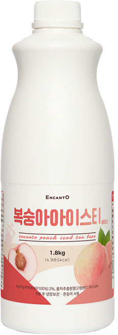 엔칸토 복숭아 아이스티 베이스, 1개, 1.8kg