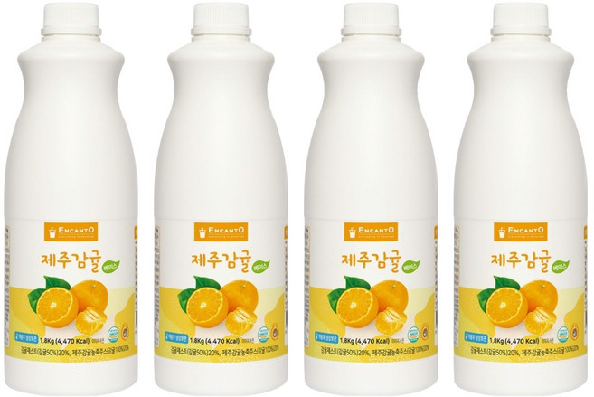 엔아이에프 엔칸토 제주감귤베이스, 1.8kg, 4개