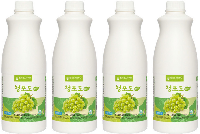 엔칸토 청포도 베이스, 1.8kg, 4개