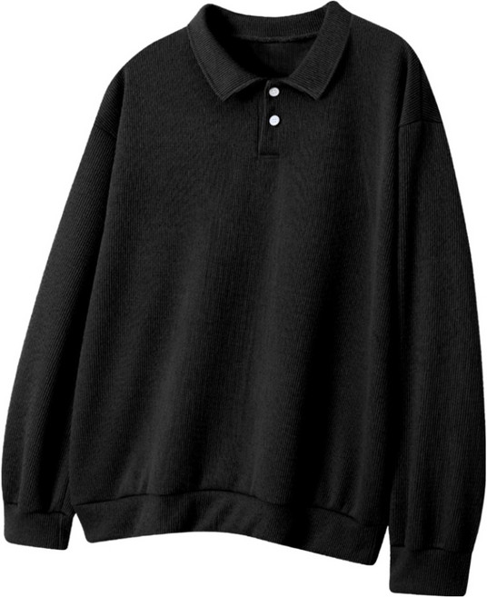 제이에이치스타일 투버튼 카라 니트 맨투맨 KSROK674