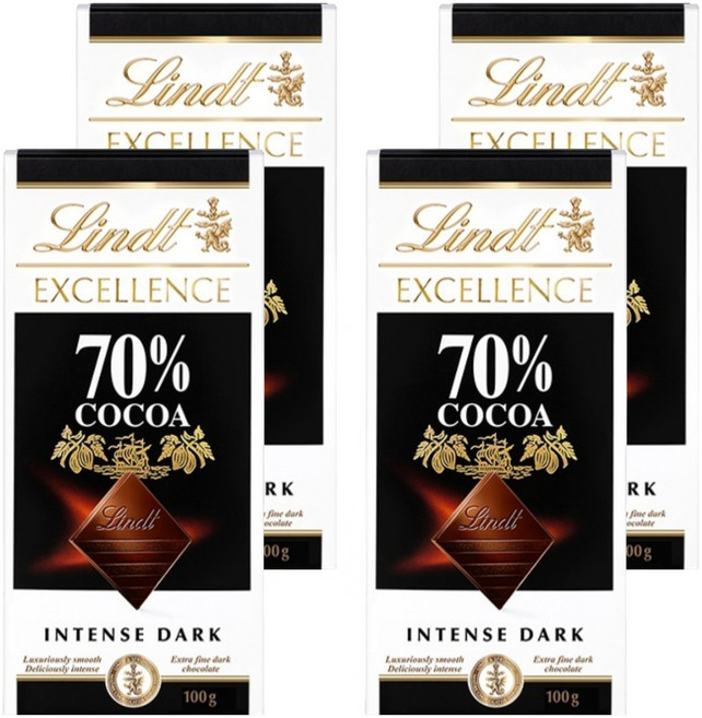린트엑셀런스 다크 초콜릿바, 100g, 4개