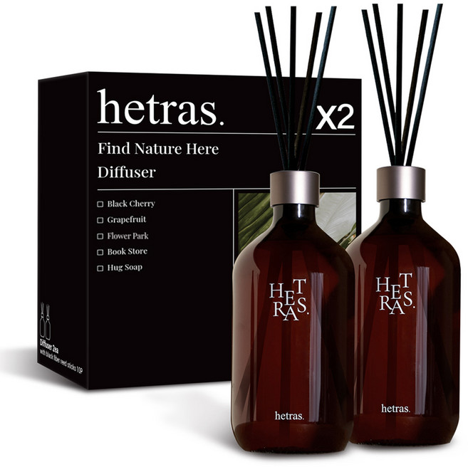 헤트라스 프리미엄 디퓨저, 플라워파크, 500ml, 2개