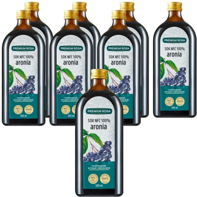 프리미엄로사 데일리원 아로니아 원액, 500ml, 8개