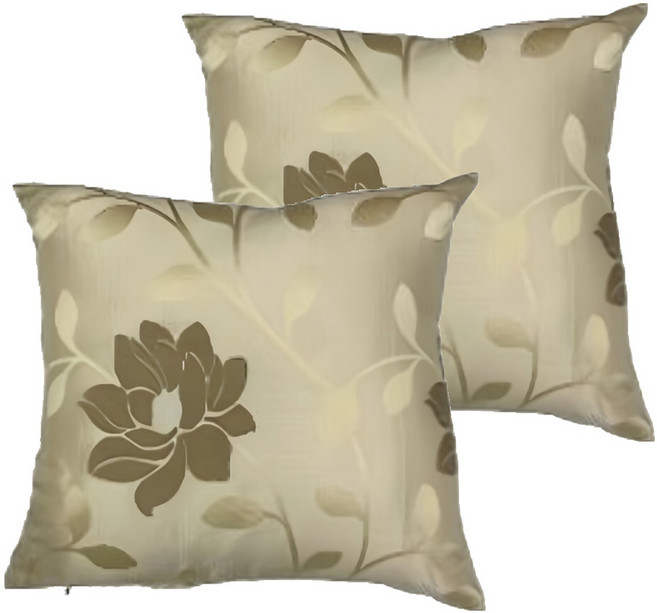 J&N 雪蓮緹花抱枕60*60-米色(2入), 米色