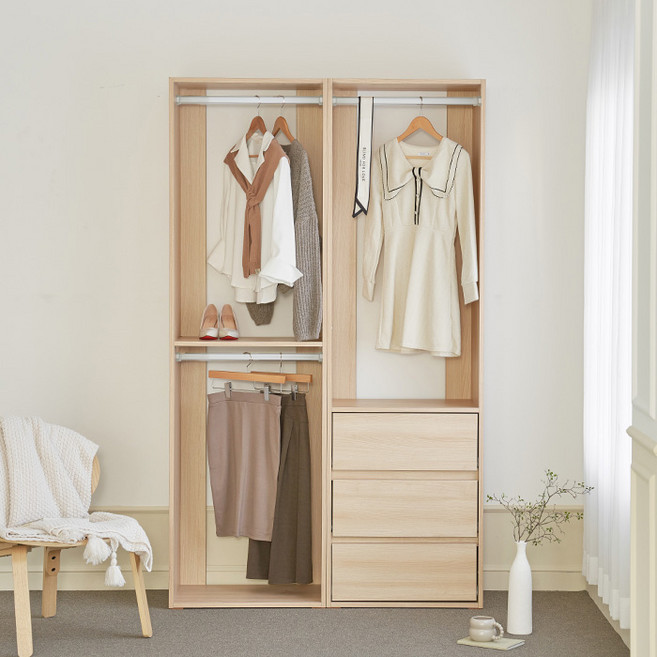 퍼리든 엘릭코 드레스룸 가구 1200 B세트 방문설치, 메이플