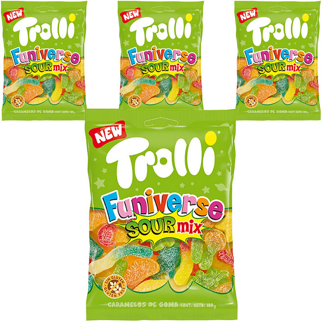 Trolli Funiverse綜合酸味軟糖, 100g, 4包