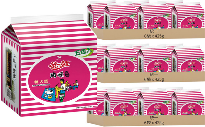 統一 統一麵 肉燥風味 特大號 85g, 90包