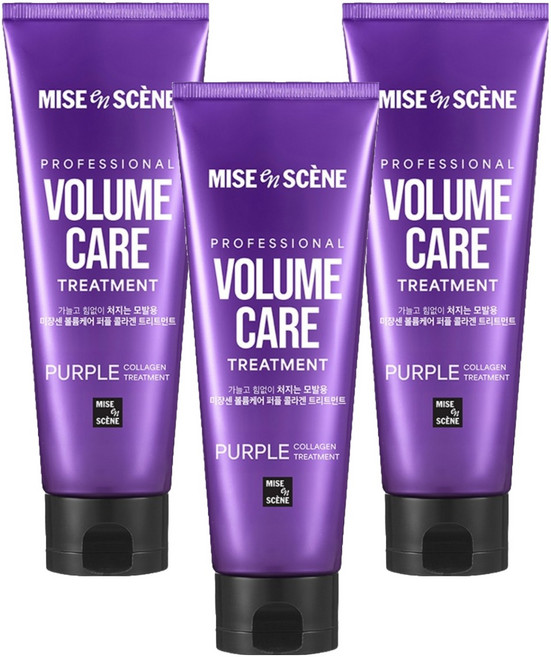 mise en scene 魅尚萱 豐盈護理紫色膠原蛋白護髮素, 3個, 180ml