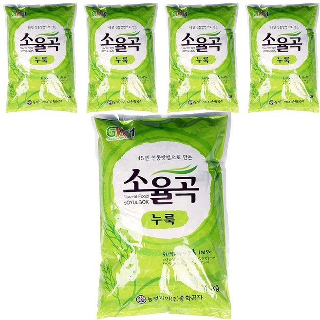 송학곡자 우리밀 누룩, 1kg, 5개