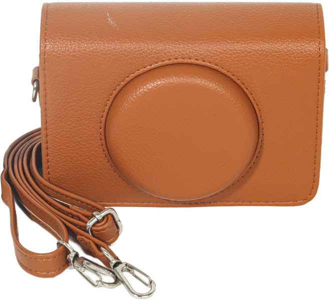 코닥 미니샷 레트로 2세대 가죽 파우치 케이스 + 스트랩 세트 브라운, 1세트