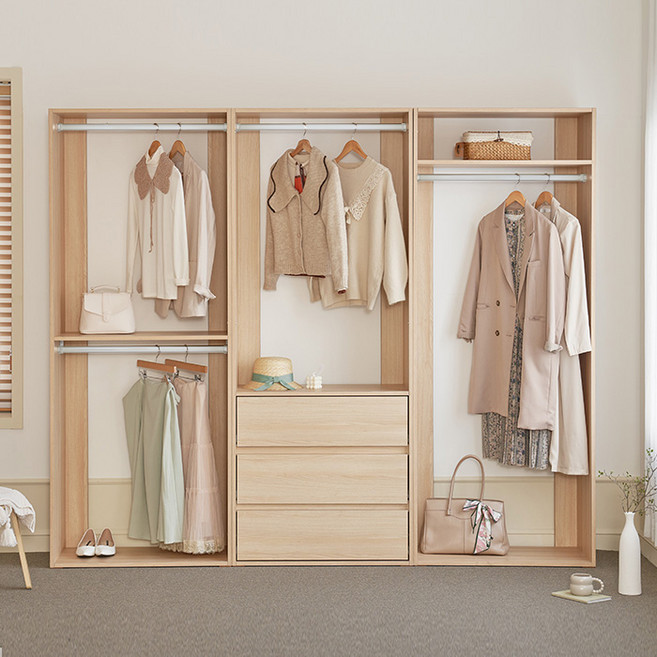 퍼리든 엘릭코 드레스룸 가구 2400 A세트 방문설치, 메이플