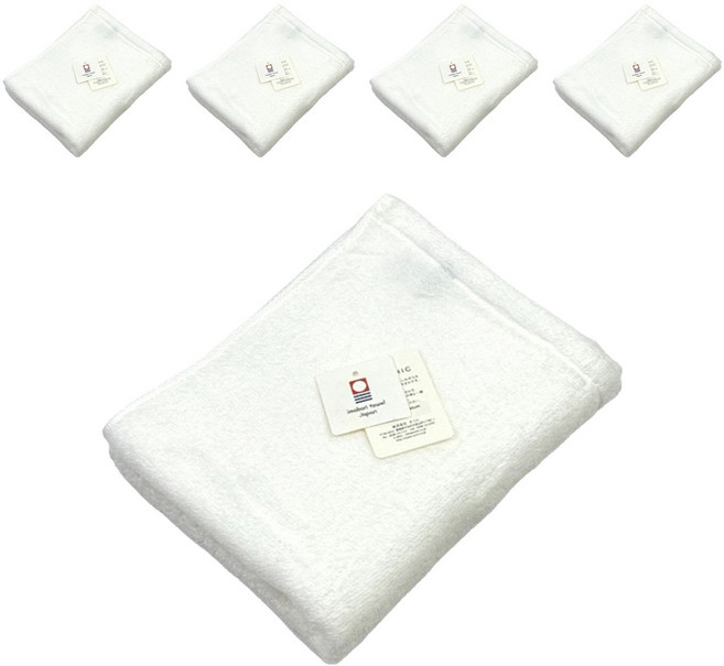 imabari towel 今治毛巾 ORIM QULACHIC 棉紗 85 x 32cm, 雪白色, 5條