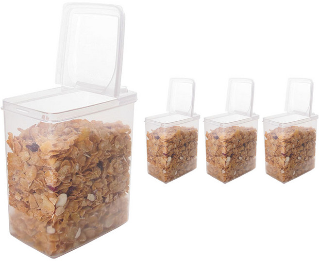 나카야 스탠딩 캐니스터 밀폐용기, 4개, 1.7L