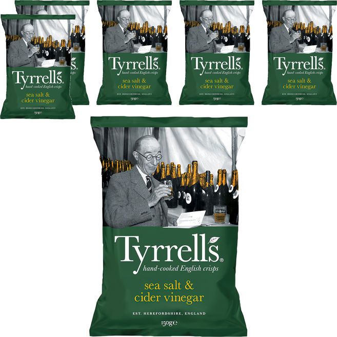 Tyrrells 泰勒思 洋芋片 海鹽蘋果醋口味, 150g, 6包