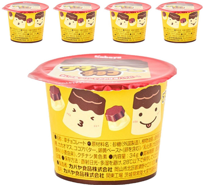 카바야 푸치 푸딩 초코, 34g, 5개