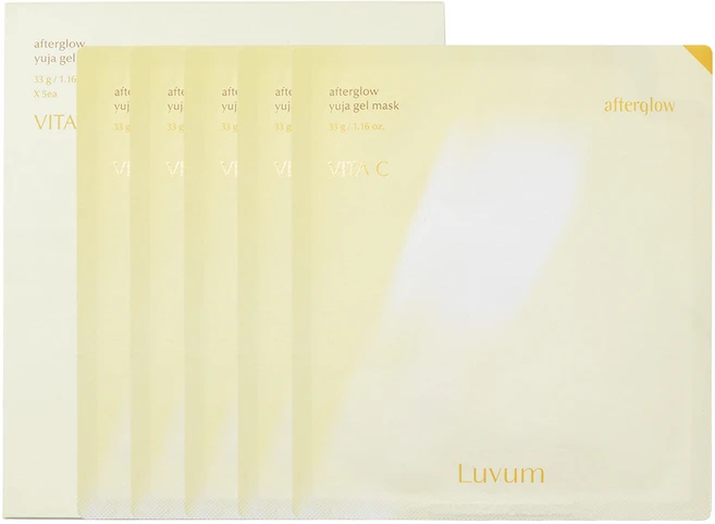 러븀 애프터글로우 유자 겔 마스크, 5개입, 1개 - 쿠팡