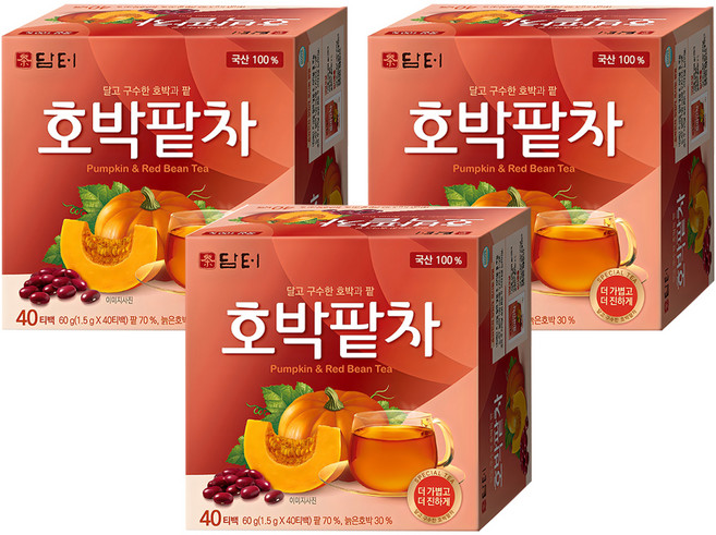 담터 호박팥차, 1.5g, 40개입, 3개