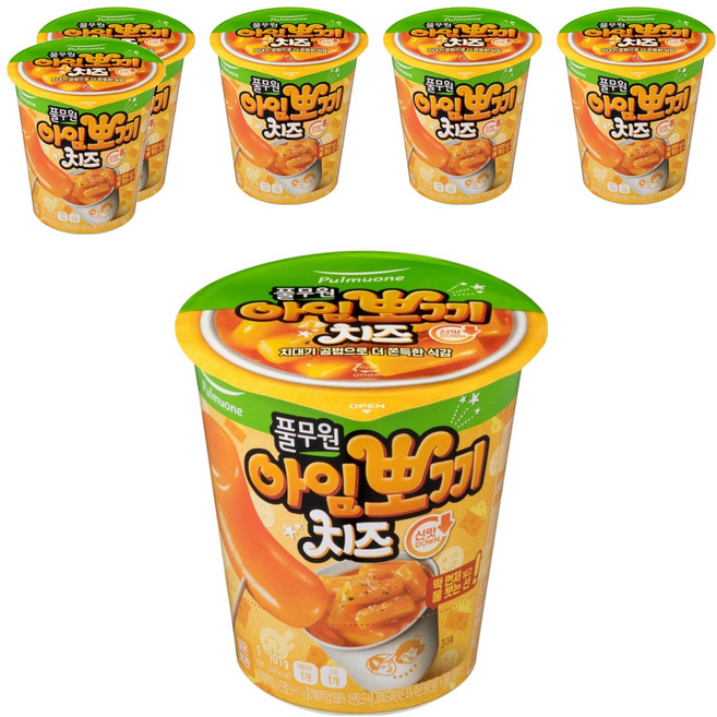 풀무원 아임뽀끼 치즈 떡볶이, 101g, 6개
