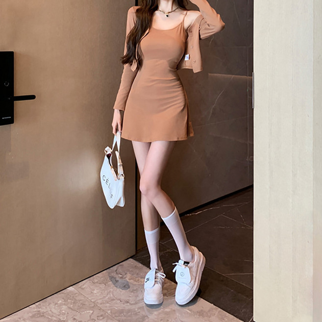 비비에모 청순발랄 미니원피스 가디건 세트 04542