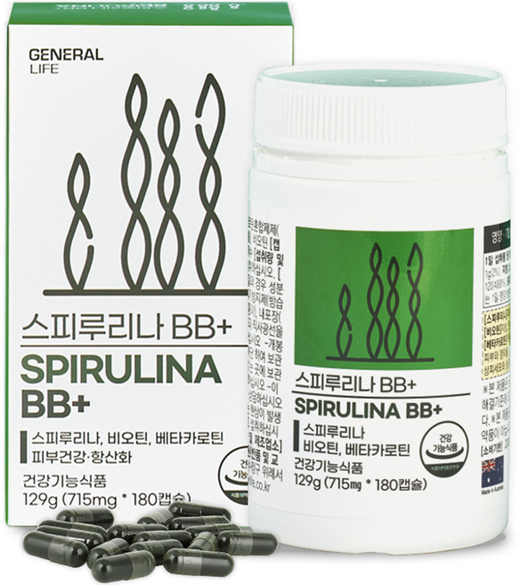 GENERAL LIFE 螺旋藻BB Plus膠囊, 180顆, 1罐