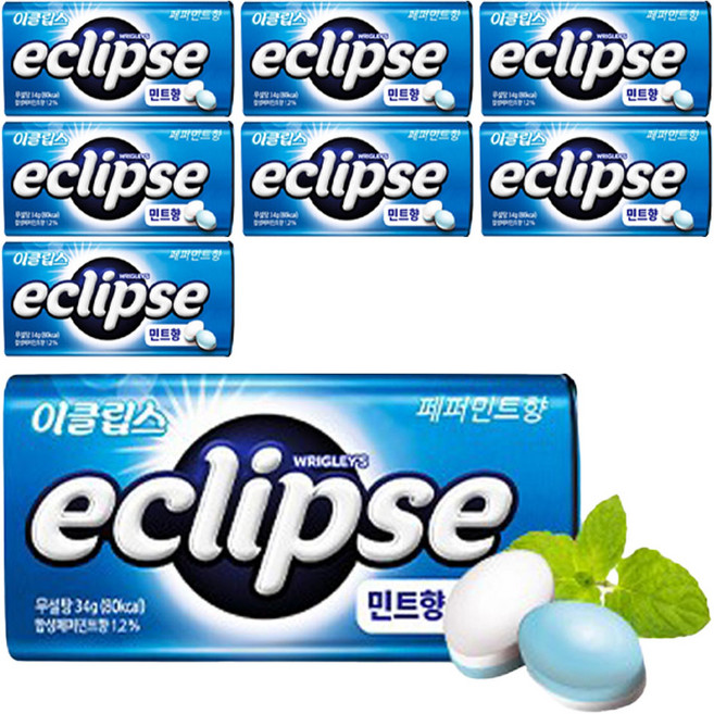 이클립스 페퍼민트향 캔디, 34g, 8개