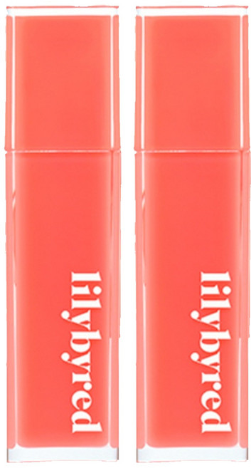 릴리바이레드 앙큼 라이어 코팅 립틴트, 04수줍은복숭아인척, 2개