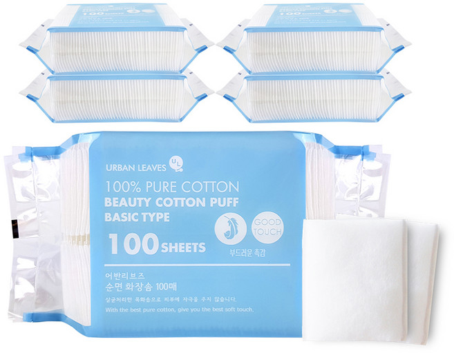어반리브즈 순면 화장솜, 100개입, 5개