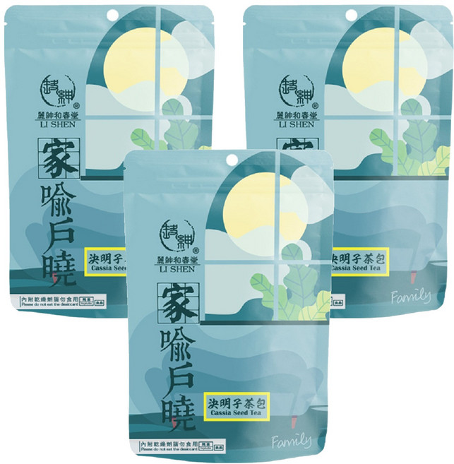 麗紳和春堂 決明子茶包 無咖啡因 冷熱皆宜 家庭號茶飲, 10包, 6g, 3袋
