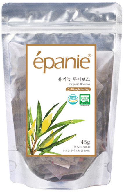 에빠니 유기농 루이보스 허브차 삼각망 티백, 1.5g, 30개입, 1개