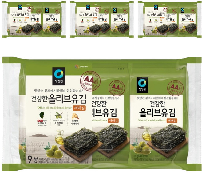 청정원 올리브유재래김, 5g, 36개