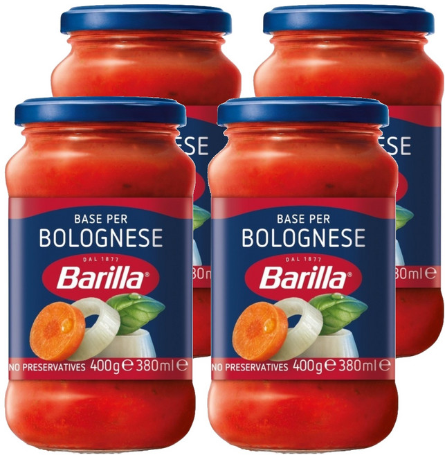 바릴라 볼로네제 스파게티 소스, 400g, 4개