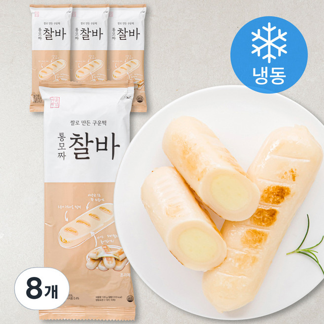 서울마님죽 통모짜 찰바 (냉동), 120g, 1개입, 8개