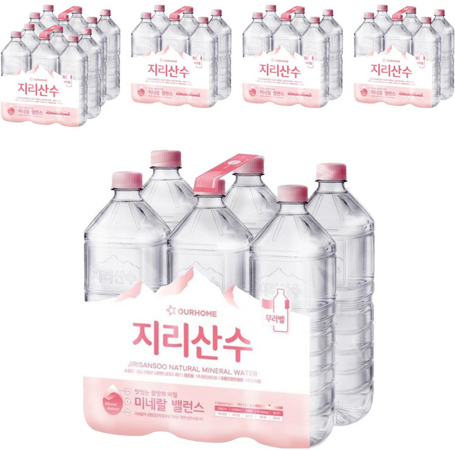 아워홈 지리산수 무라벨, 36개, 2L