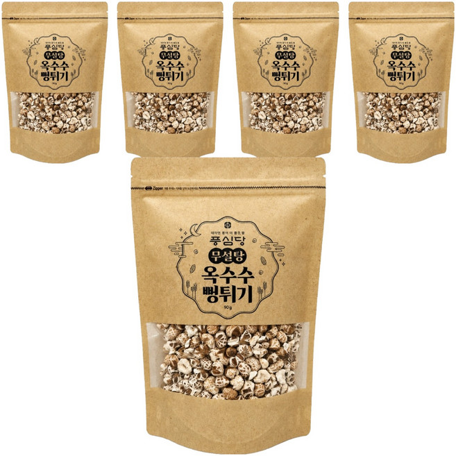 풍심당 국내산 옥수수 뻥튀기, 90g, 5개