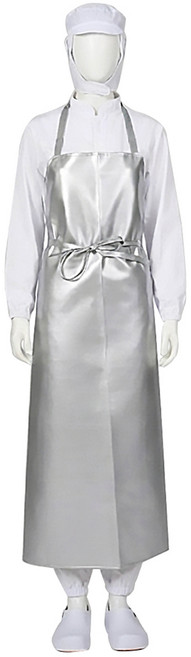 에이앤지 양면코팅 방수 앞치마, 은색(AL13), 1개