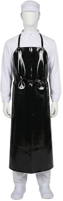 에이앤지 양면코팅 방수 앞치마, 검정(AL12), 1개