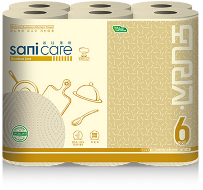 모나리자 세니케어 대나무 롤 키친타올, 6개, 140매